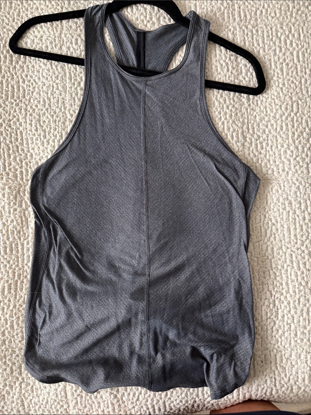 lululemon athletica charcoal Gray Racerback Muscle Tee